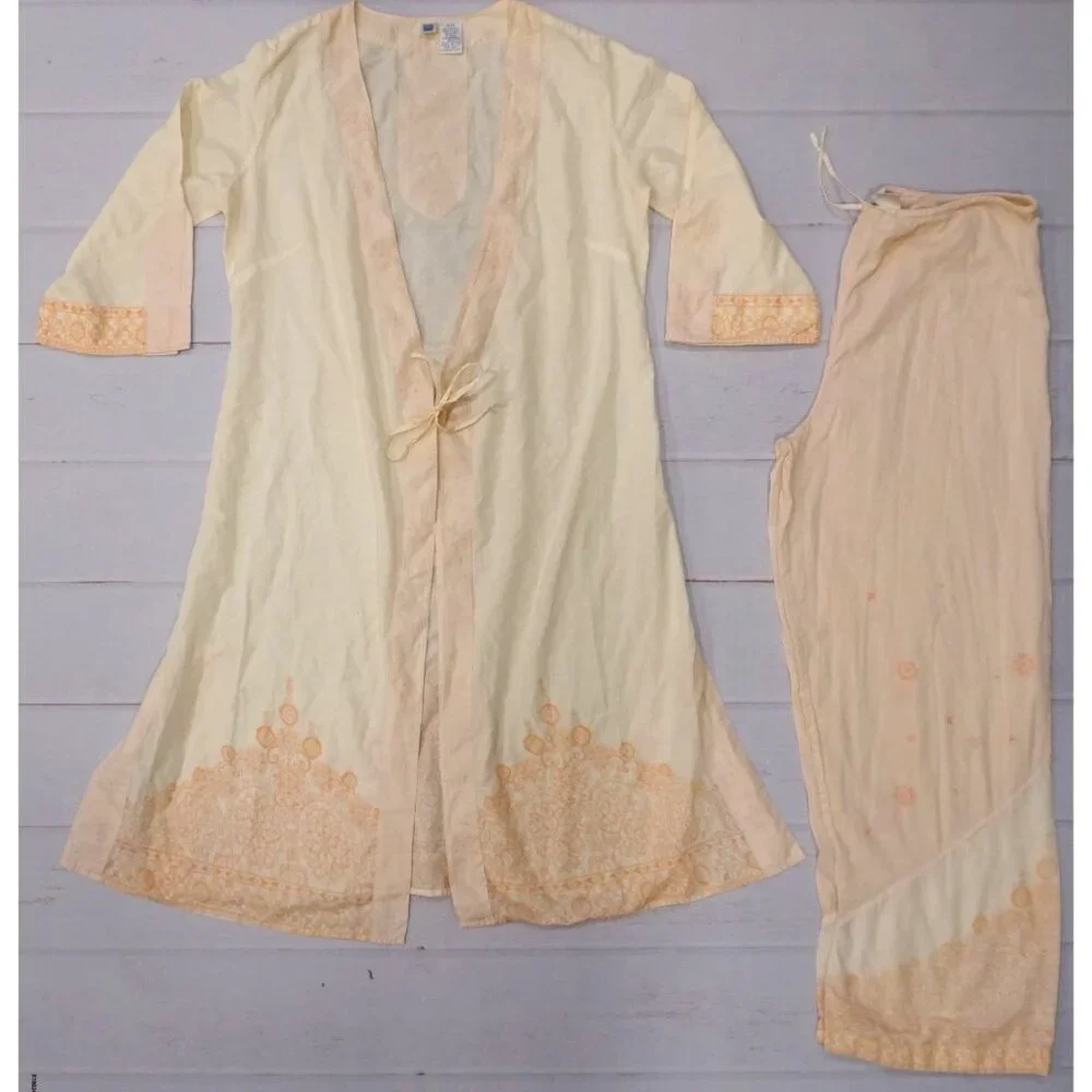 Eloise Boho Cotton Lounge Set – Tunic & Pants – Size S/M - Picture 1 of 8